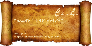 Csomó László névjegykártya