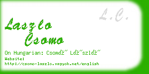 laszlo csomo business card